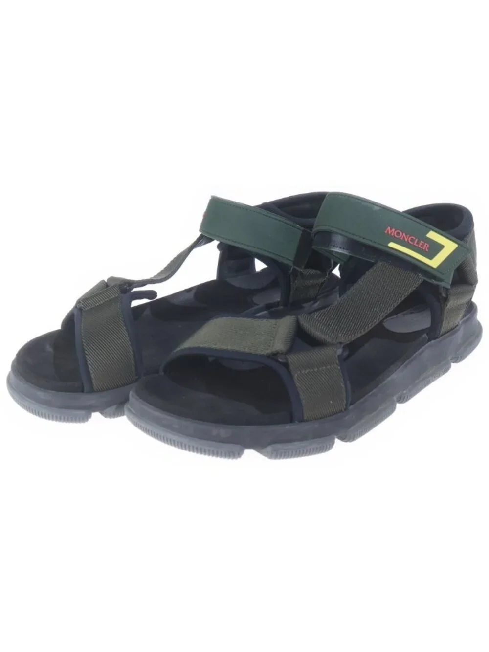 Moncler Simeon Sandalo Logo Strap Sandals Khaki
